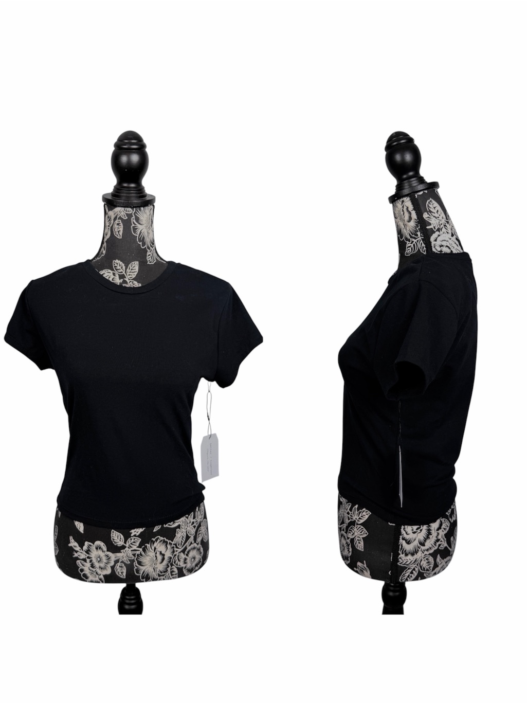 Nwt Better Together Black Short Sleeve Stretch Crop Top Size Large